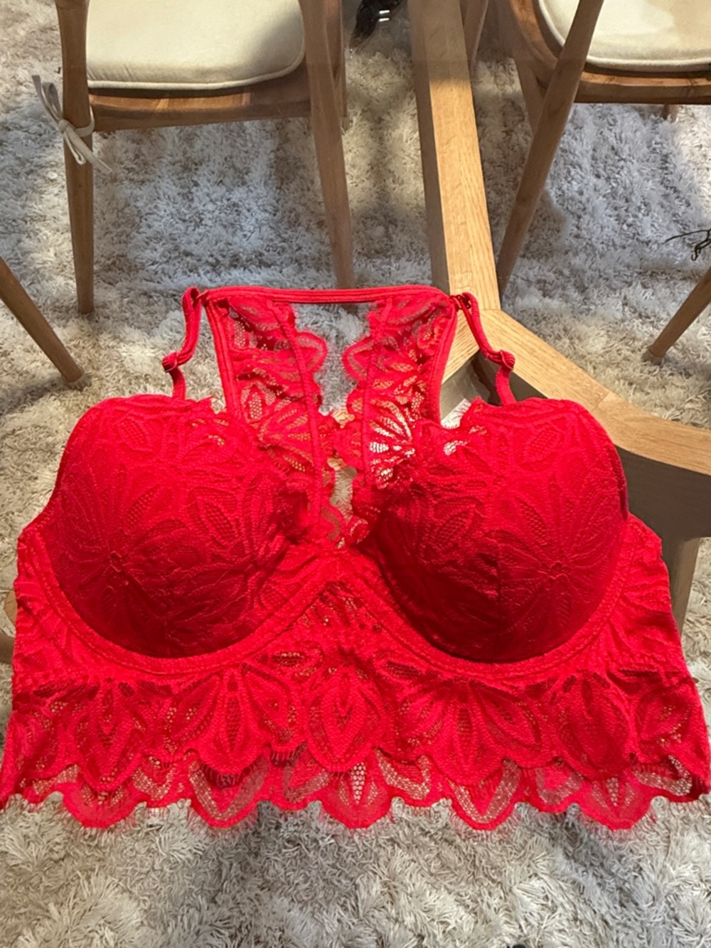 PINK Victoria's Secret Red Lace Bralette - Picture 8 of 8